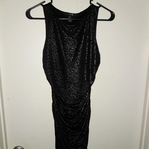 Small black and silver mini shimmer dress